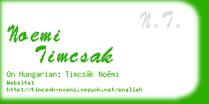 noemi timcsak business card