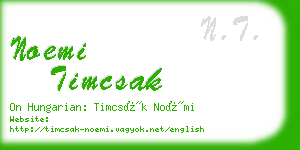 noemi timcsak business card